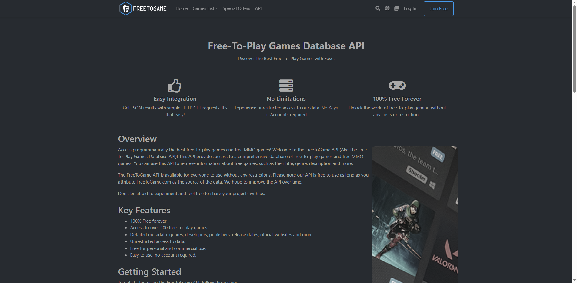 Free-To-Play Games Database API