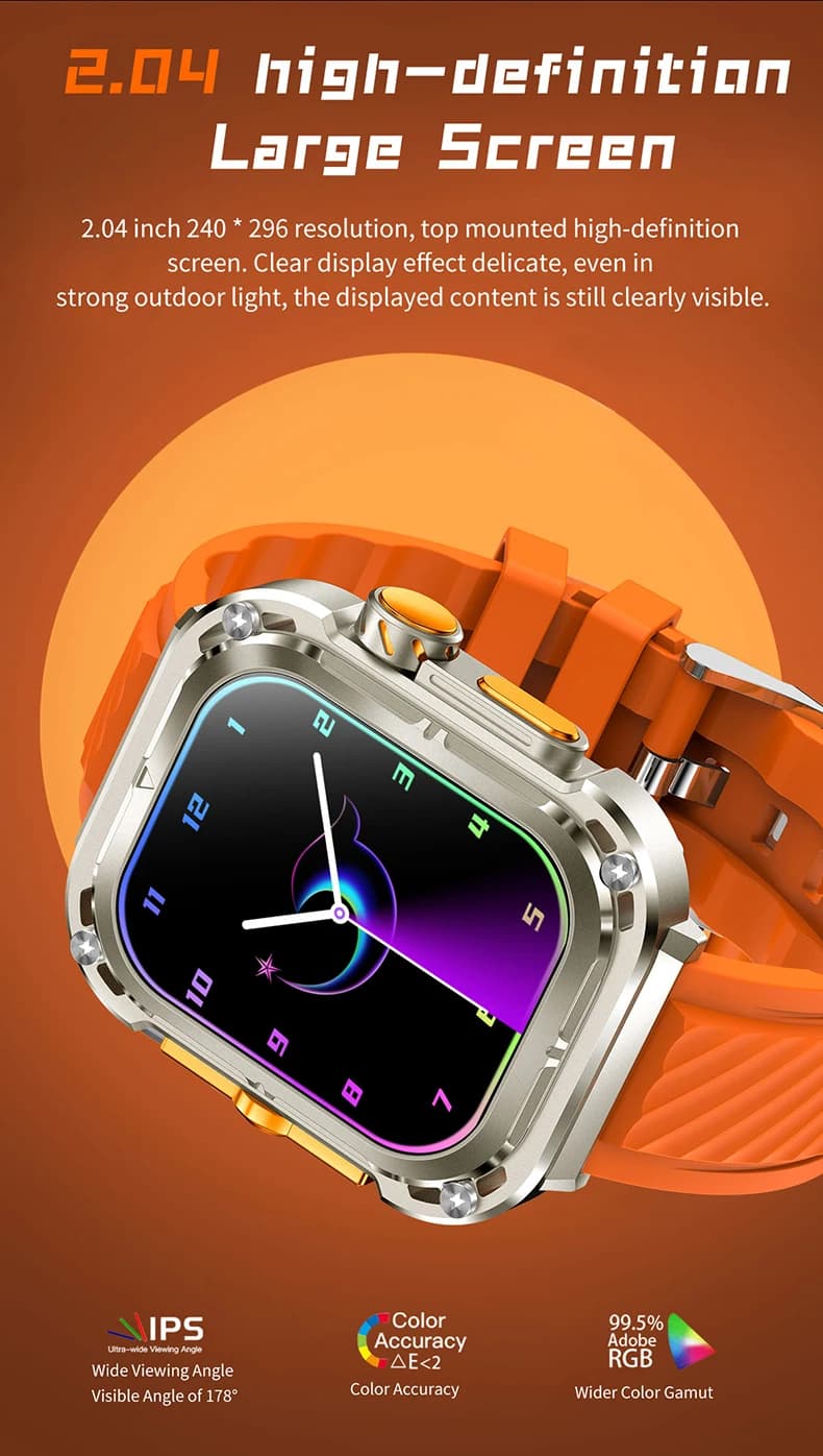 Z85 Max 2.01" HD Waterproof Smartwatch with Compass & Fitness Tracking
