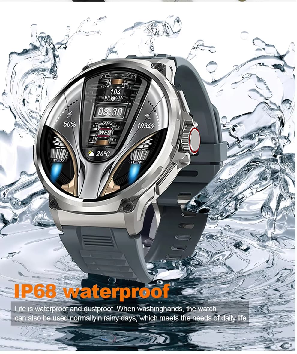 Amaztim Military-Grade Smartwatch with Bluetooth Calling & IP68 Waterproof