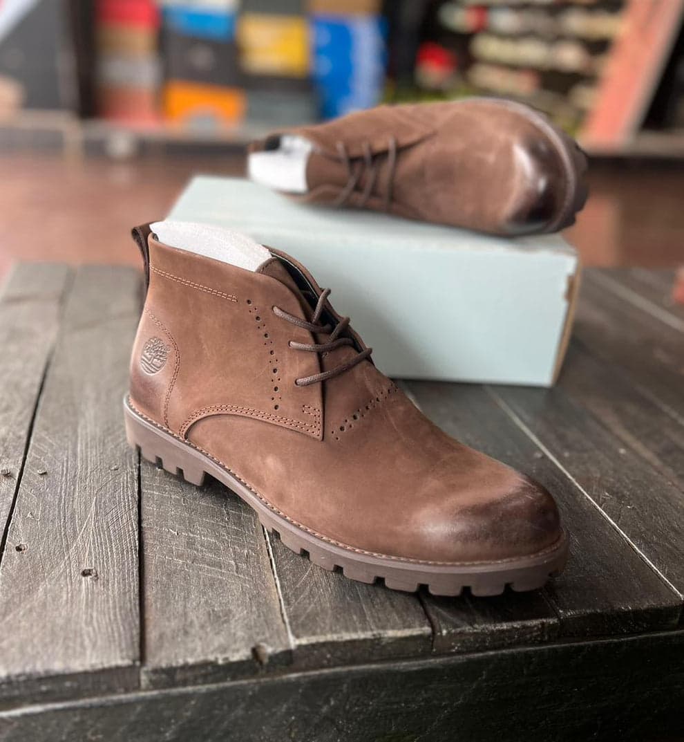 Premium Burnished Suede Chukka Boots with Rugged Lug Sole