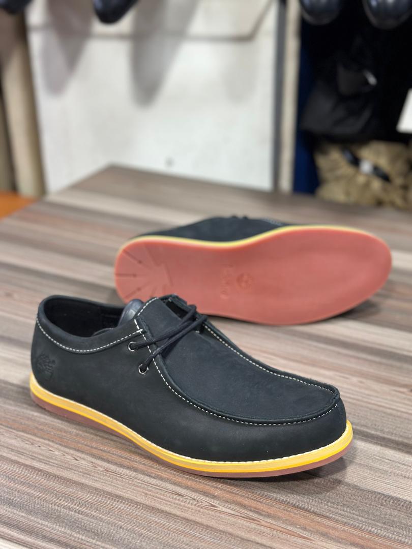 Timberland Men's Dark Brown Nubuck Moc-Toe Casual Low-Top Shoes