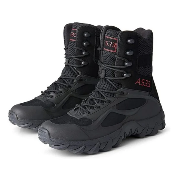 Men's High-Top Tactical Work & Military Boots with Breathable Mesh