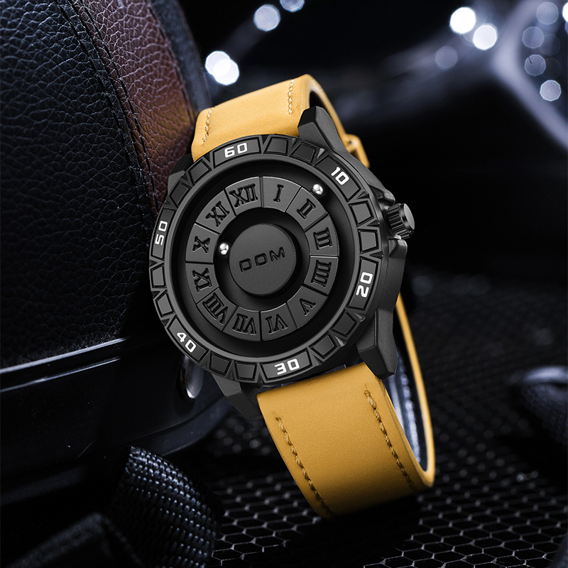 DOM Magnetic Ball Bearing Watch – Futuristic Roman Numeral Timepiece