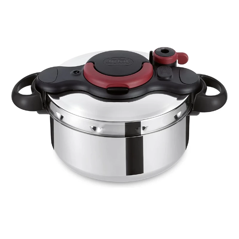 Tefal ClipsoMinut' Stainless Steel Pressure Cooker – Easy One-Handed Opening System