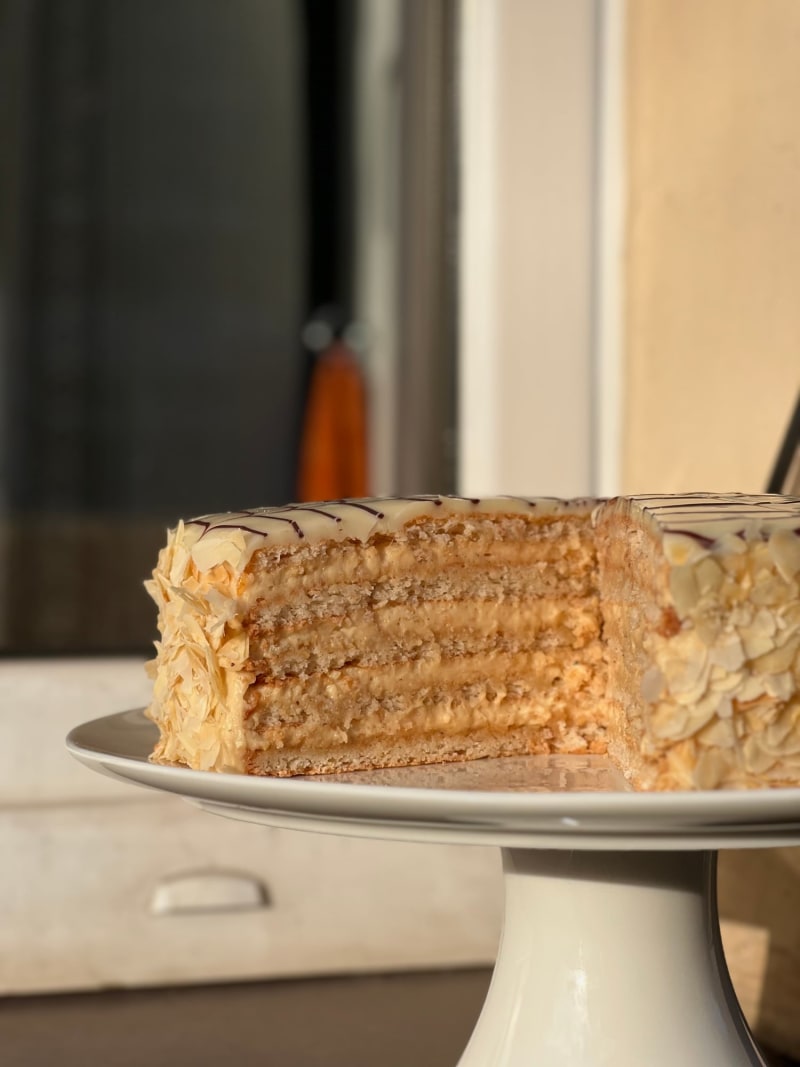 Esterházy cake — Makutra pastry shop, Kraków