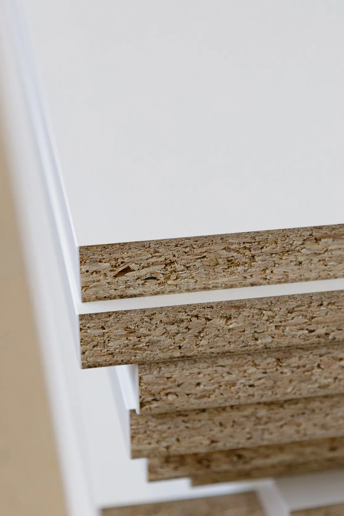 stacked particle board