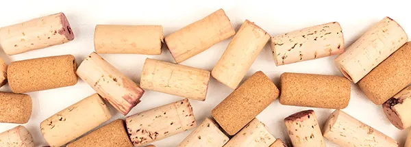 a pattern made from wine corks