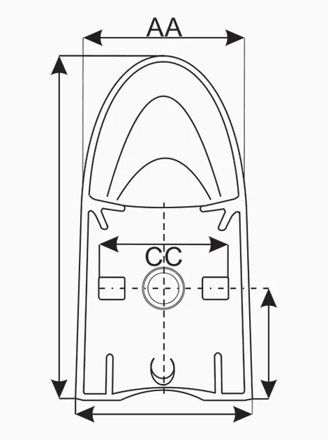 Diagrama das dimensões da sobrecarga Doral