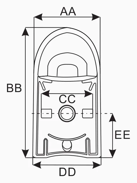 Diagrama das dimensões da sobrecarga Biscayne