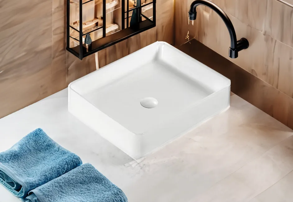 Orlando sink in a well lit, modern bathroom