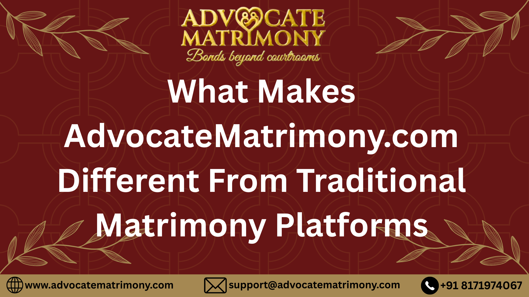 What Makes AdvocateMatrimony.com Different From Traditional Matrimony Platforms