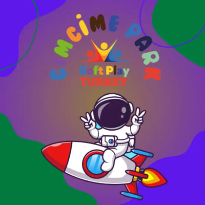MCIME PARK Soft Play Turkey logo, marque de centre de divertissement pour enfants Rocket Astronaut