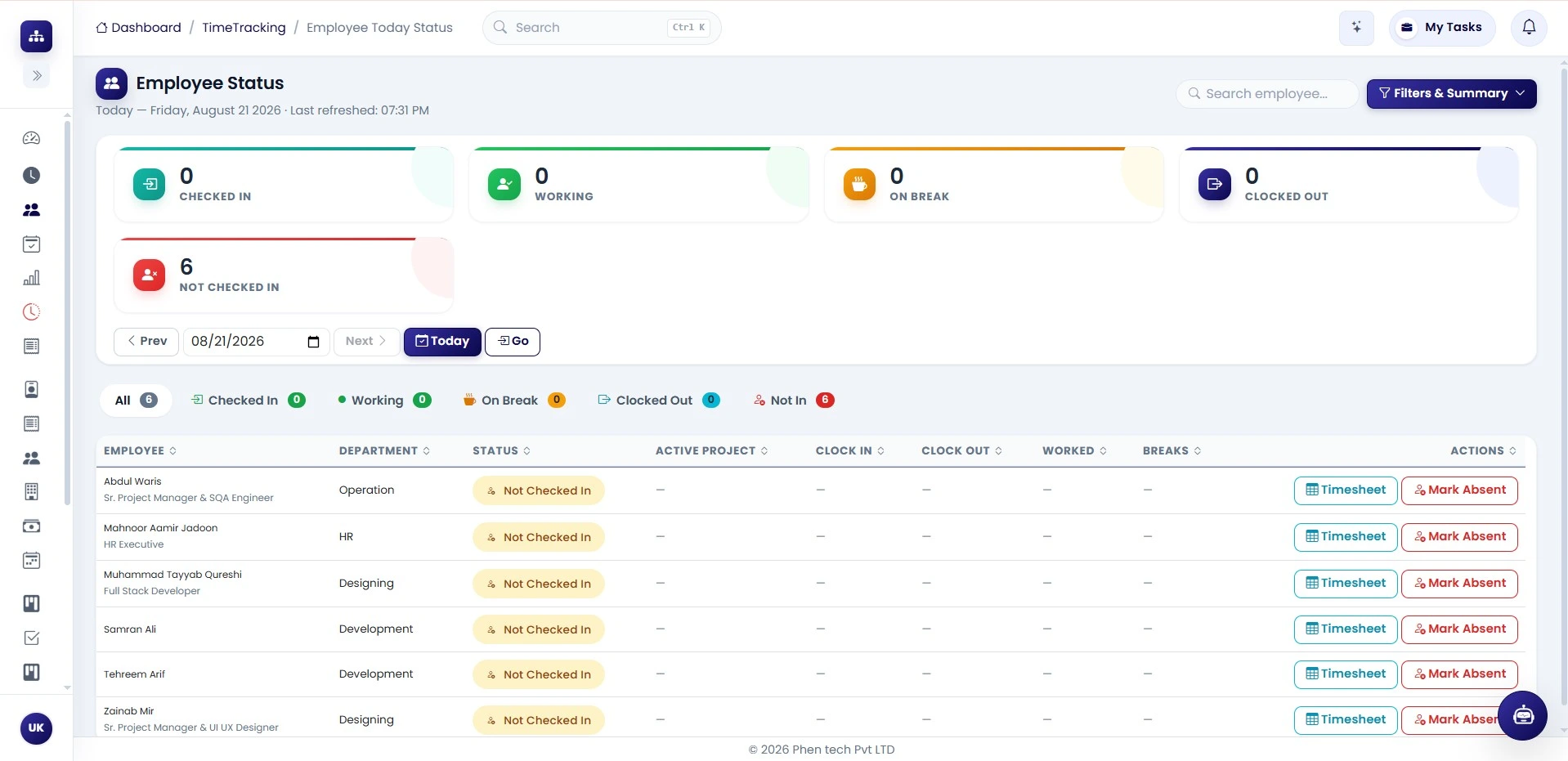 Enterprise operations dashboard with finance, inventory, people, workflow, and performance data