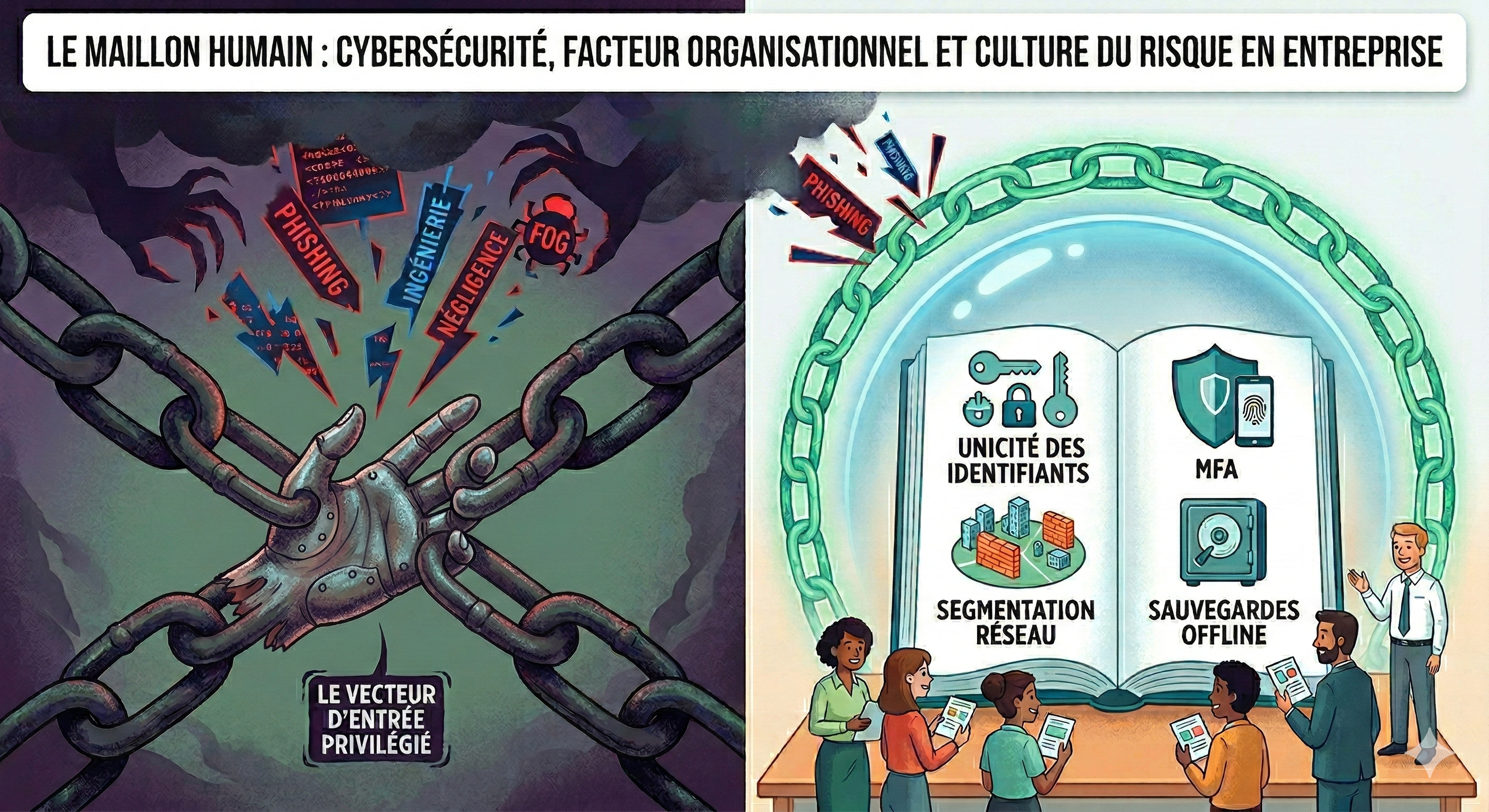 Le maillon humain : cybersécurité, facteur organisationnel et culture du risque en entreprise