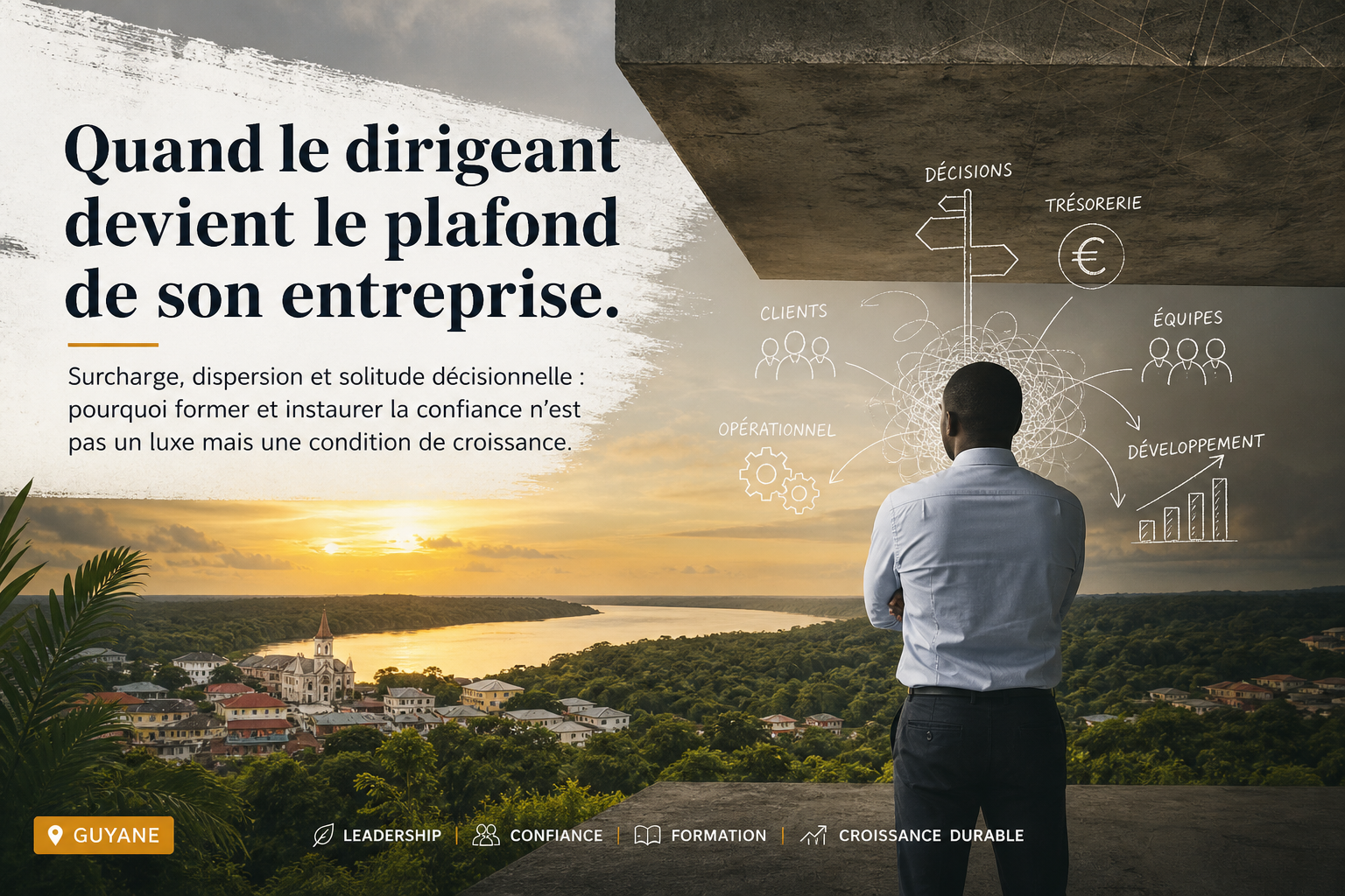 Quand le dirigeant devient le plafond de son entreprise