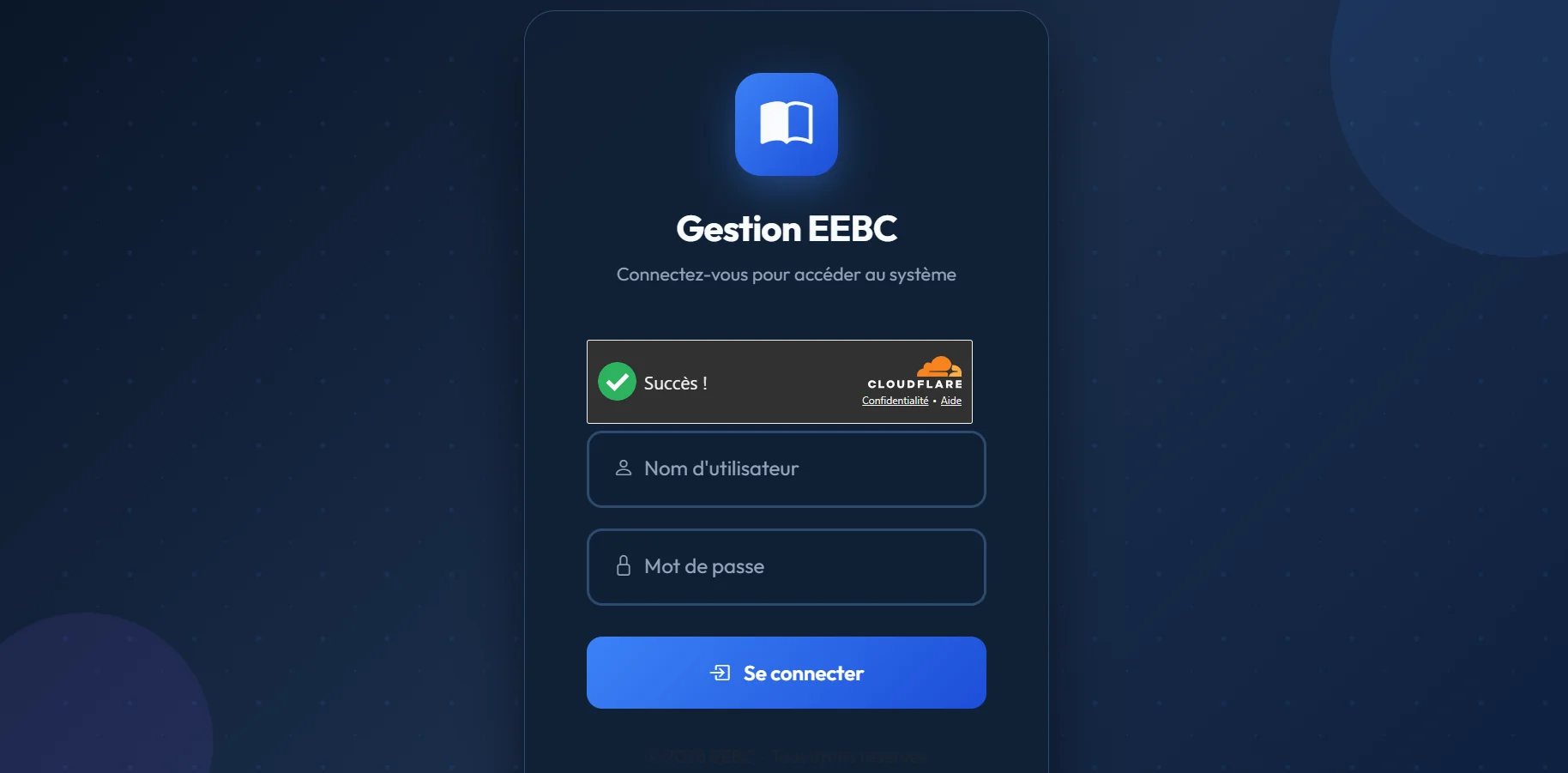 Projet EEBC GESTION - Outils métiers