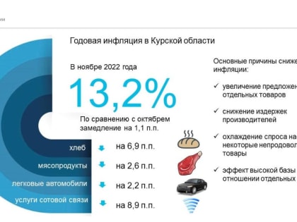 В Курской области в ноябре снизился уровень инфляции