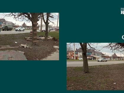 В Курске навели порядок на улице 50 лет Октября