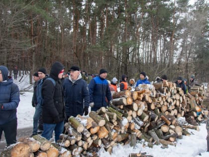 На Волокно прошла акция по заготовке леса для участников СВО