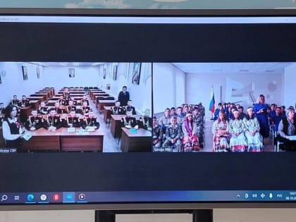 Состоялся телемост между школой № 61 им. П.А. Михина и Уссурийским суворовским военным училищем Минобороны Российской Федерации