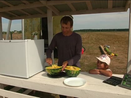 Аграрий из Курска выращивает арбузы