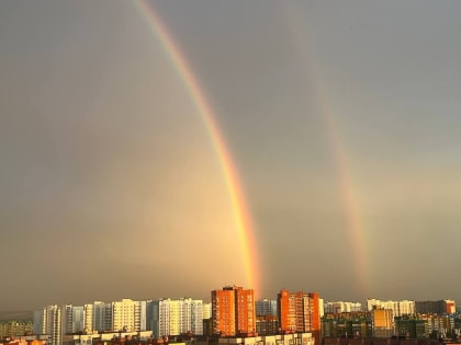 В Курске 8 июня после грозы появилась двойная радуга