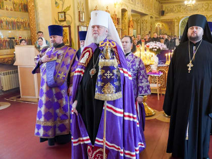 Архиерейское служение в субботу 2-ой седмицы Великого поста  в храме прп. Серафима Саровского