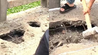 নোয়াখালীতে ৭ কোটি টাকার সেতুতে রডের বদলে জিআই তার