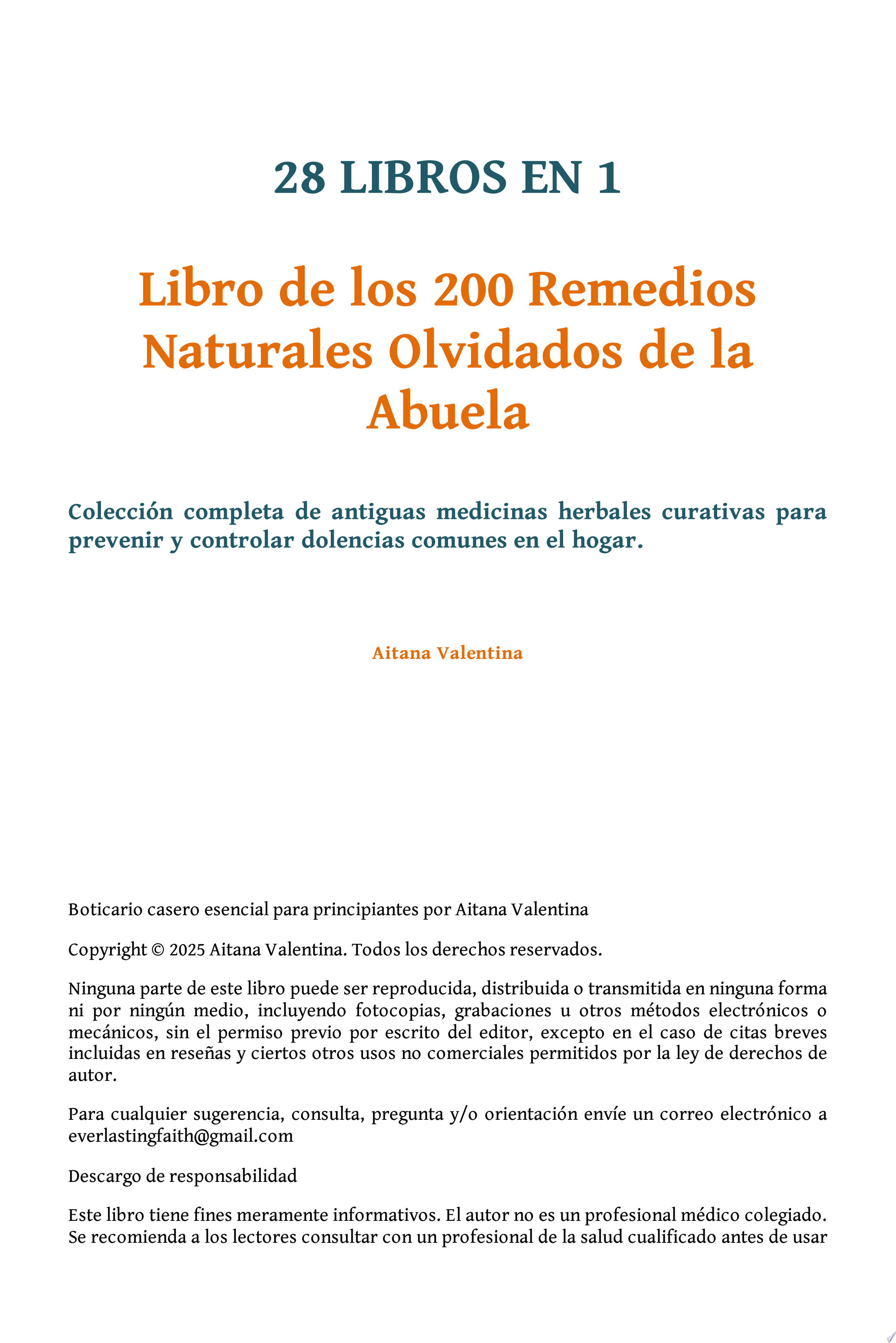El Libro de los Remedios Herbales Olvidados