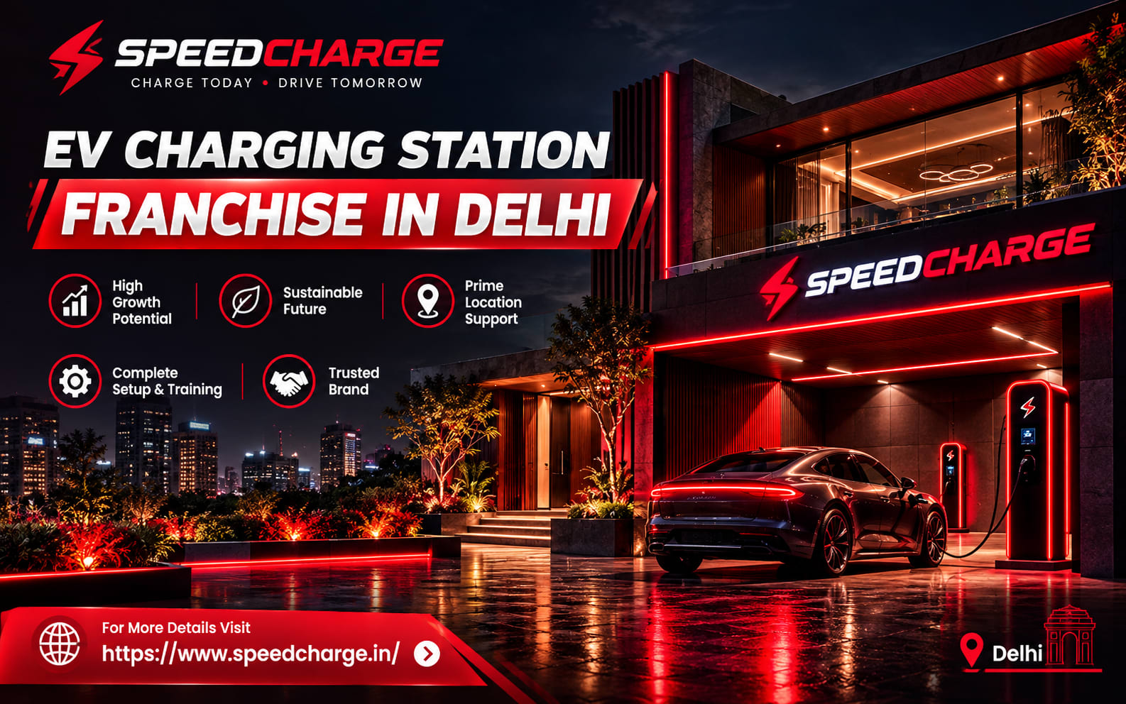 EV charging station franchise in Delhi