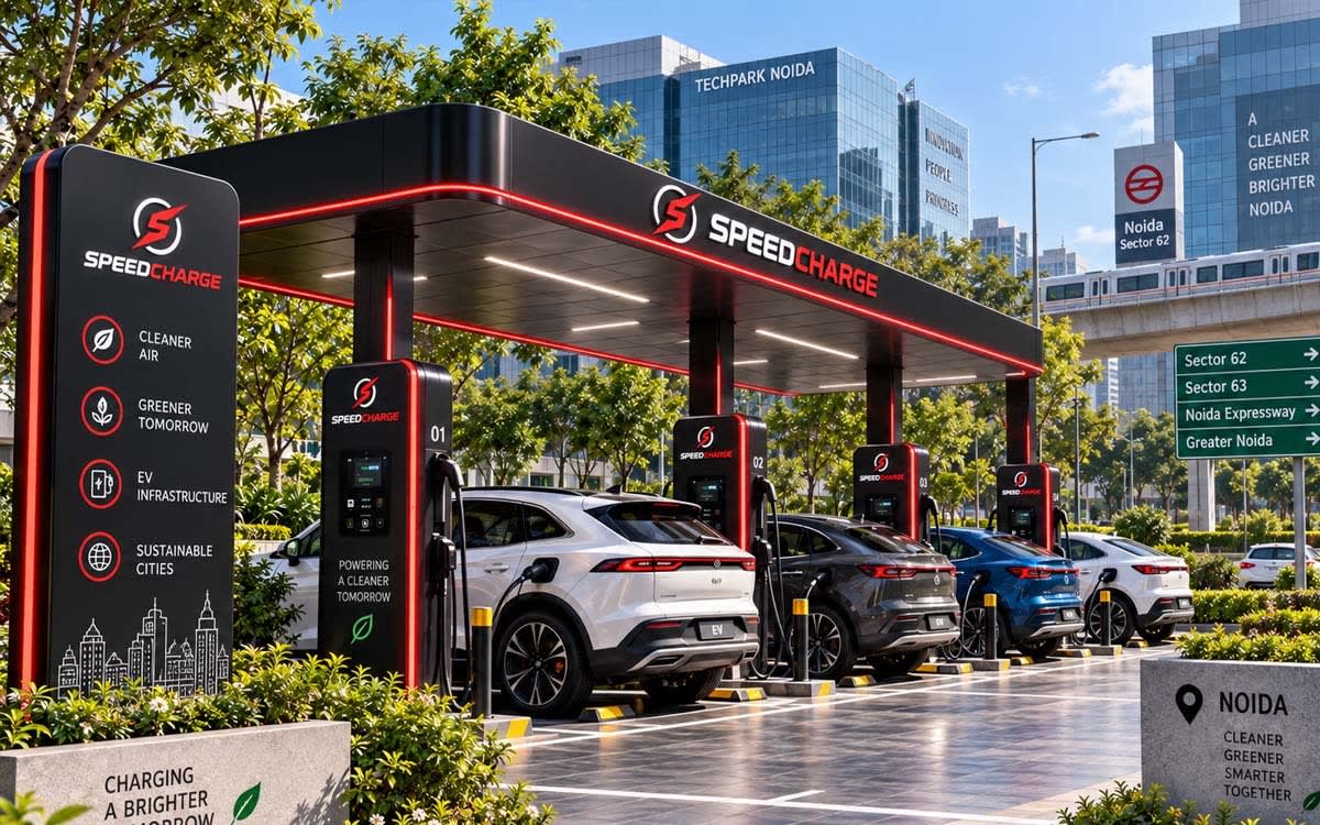 EV charging station franchise in Noida