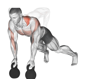 Kettlebell Renegade Row Gif