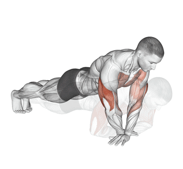 Cross Arm Push-ups Gif