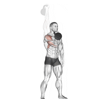 Kettlebell Arnold Press Gif