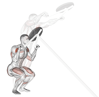 Landmine Squat Press Gif