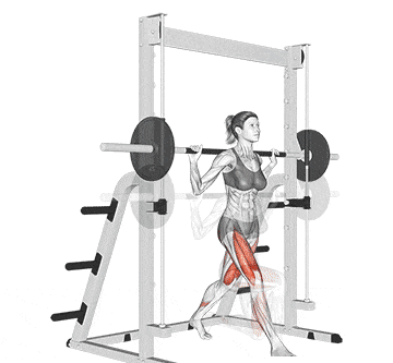 Smith Machine Lunges Gif