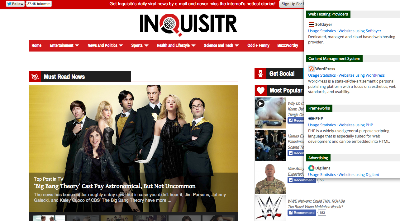 Inquisitr WordPress Website