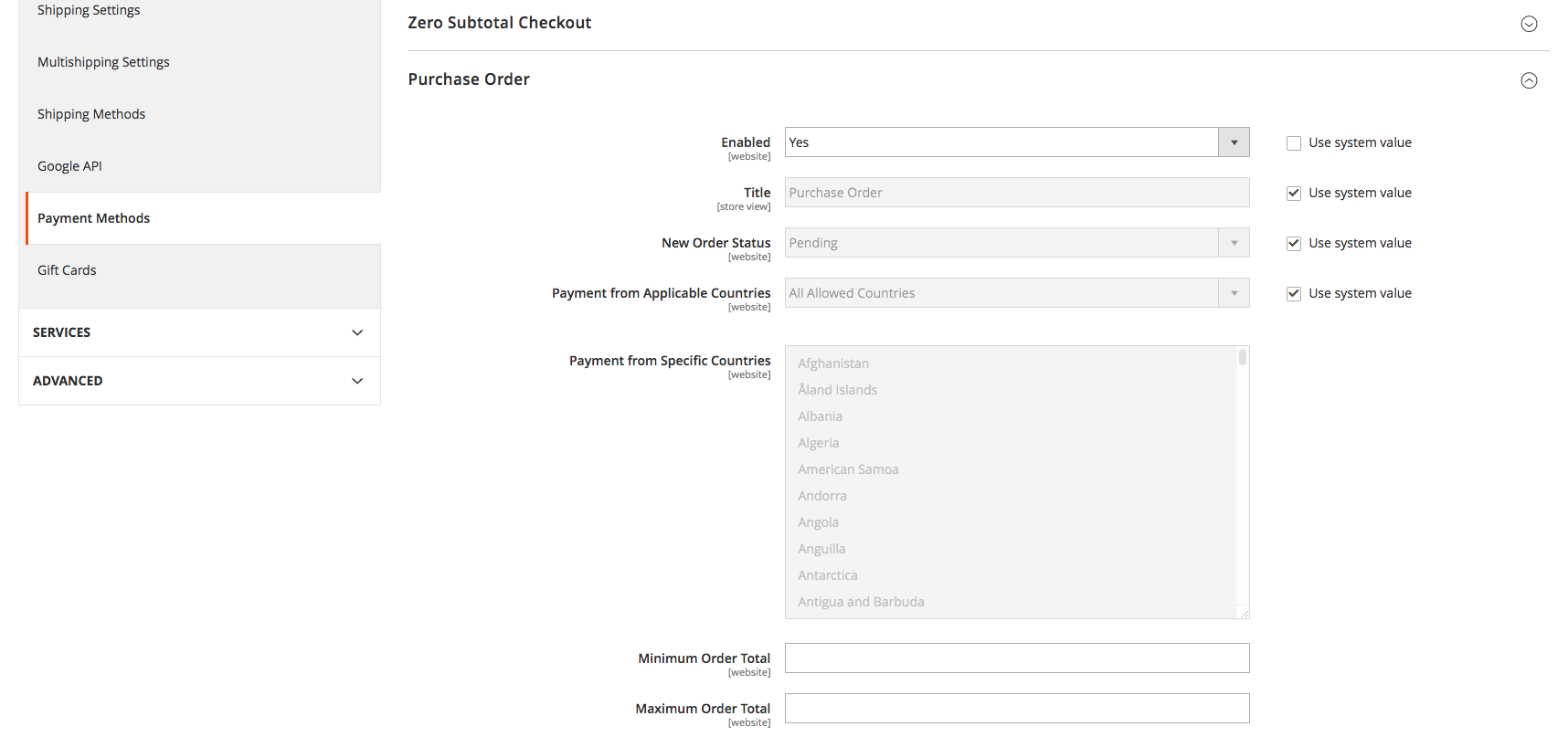 Magento 2 purchase order