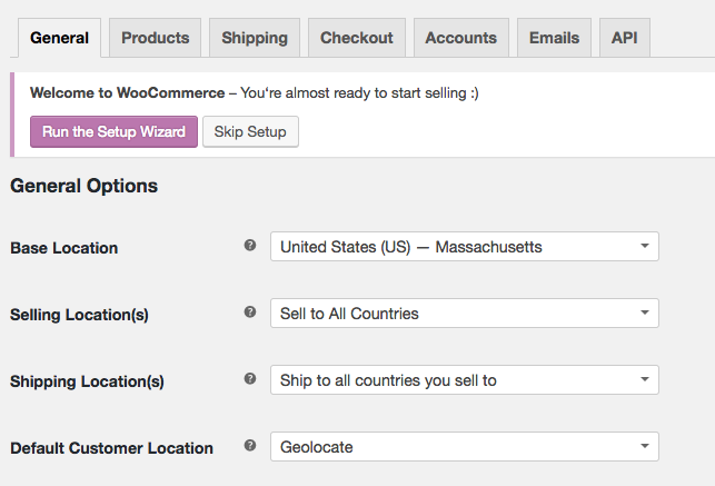 WooCommerce Settings