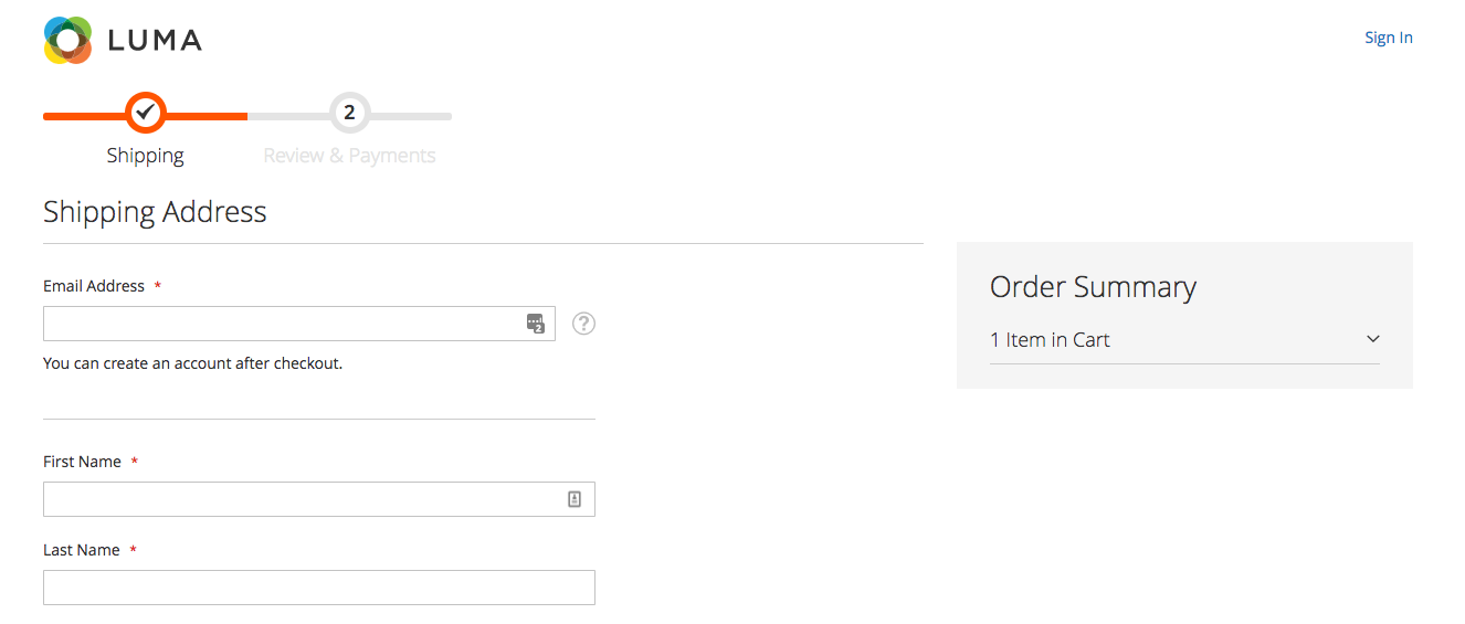 Magento 2 Checkout