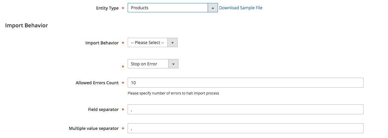 Magento 2 Data Import