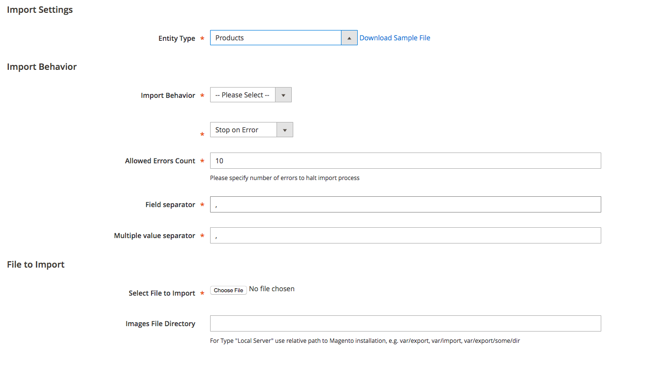 magento 2 data import