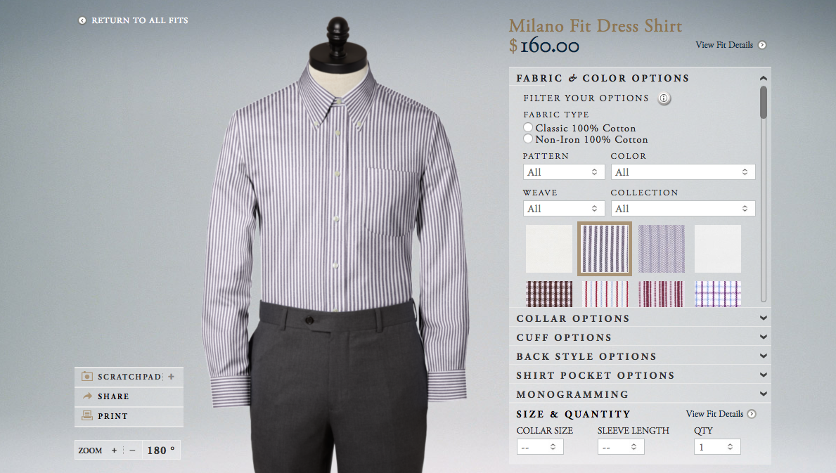 brooks brothers product customizer