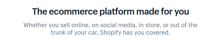shopify is ecommerce