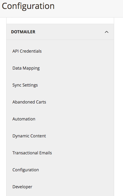 Magento Dotmailer Update Screenshot