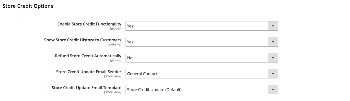 Magento Store Credit
