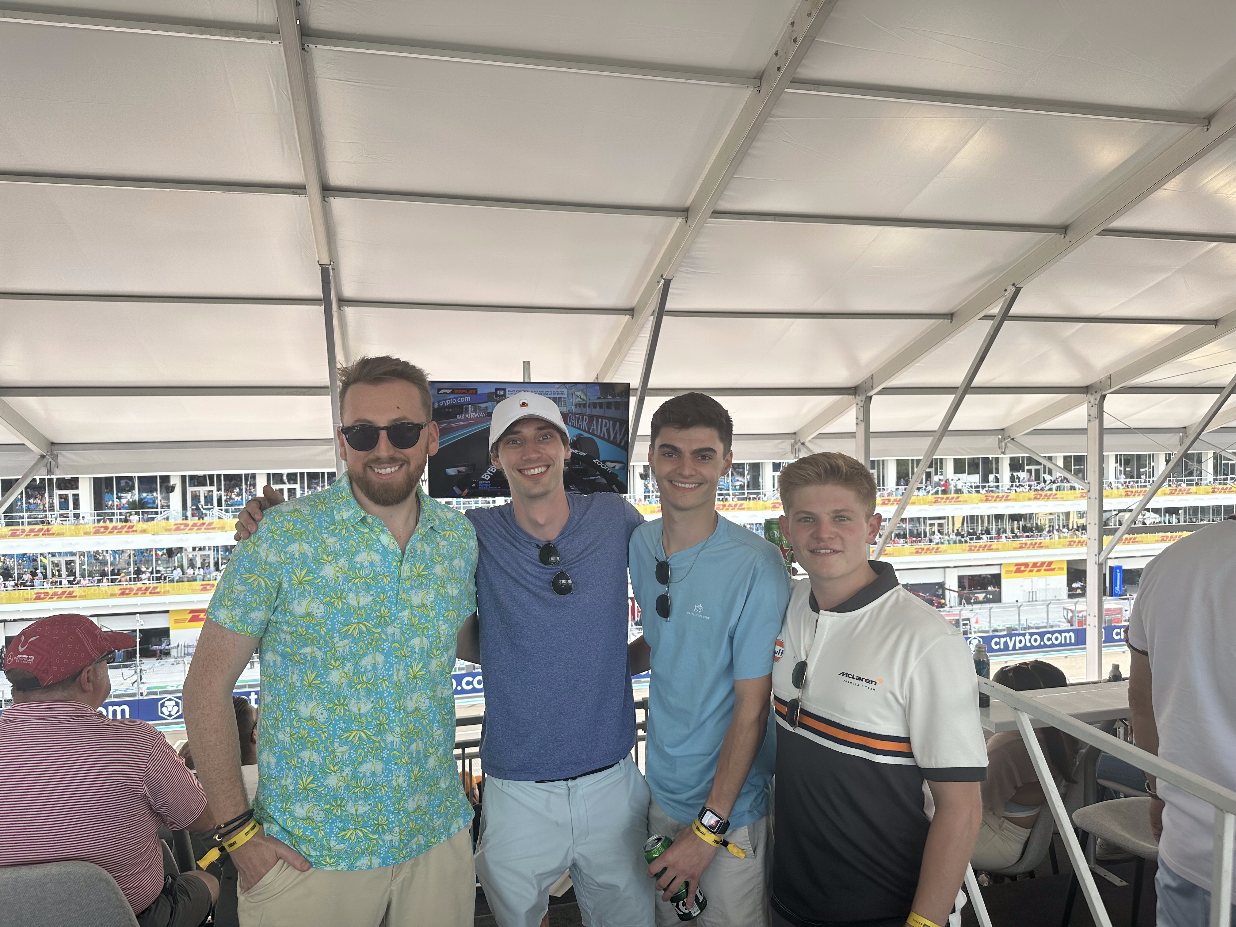 Jared Shaner with guests at F1 Miami eCommerce Advisory Summit