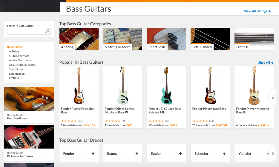 marketplace for musicians to buy, sell, and learn about new, used, vintage and handmade music gear