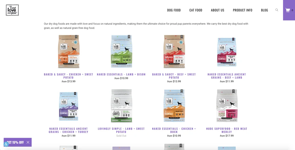 i and love you pet food dog cat products page superfood