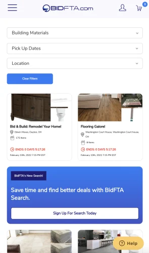 bidfta mobile marketpalce